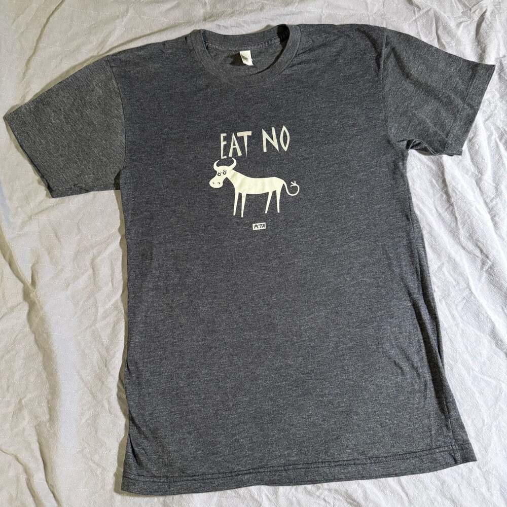 PETA Eat No Cow Graphic Dark Gray T-Shirt